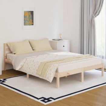 Estructura de Cama de Madera Maciza de Pino 140x200 cm