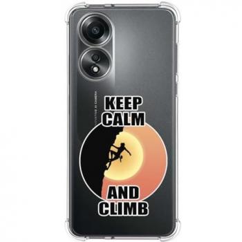 Funda Silicona Antigolpes para Oppo A58 4G con Diseño de Mujer Escalada y Dibujos