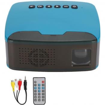 Proyector Micro LED con Lente Ajustable y 13 ANSI de Brillo, Soporte para Entradas AV/USB/TF