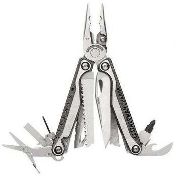 Leatherman Charge Plus TTi Multiherramienta con Acero S30V y Mango de Titanio, 19 Herramientas incluidas Navaja, Alicates, Sierra y Destornillador, Kit de Puntas Int