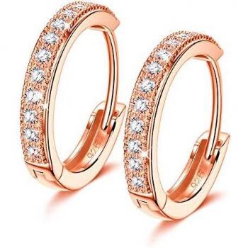 NINAMISS Pendientes Mujer Dia de La Madre Regalos Originales Pendientes de Aro Joyería de Cumpleaños Regalos Originales para Mujer