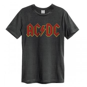 Camiseta Unisex Amplified Adult AC/DC Logo Carbón de leña M