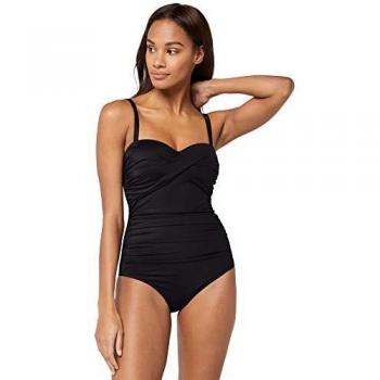 Marca Amazon - IRIS & LILLY, Bañador Moldeador Mujer, Negro