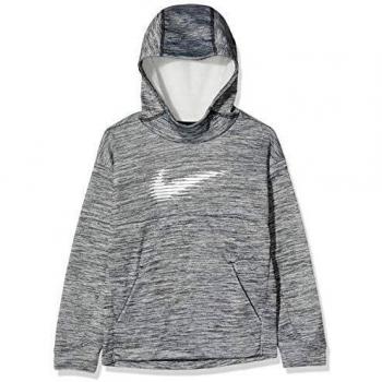 NIKE Therma Sudaderas, Niños, Black/Htr/White, XS