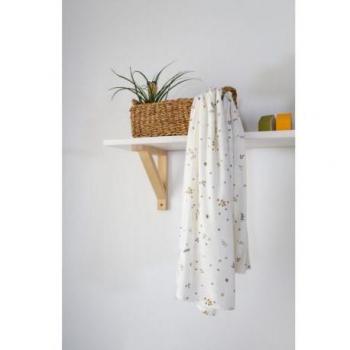 SONPETIT MUSELINA DE BAMBÚ MODELO HOJAS EXTRA SUAVE 115X115 cm