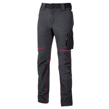 U-Power Pantalones de Trabajo World Lady Grey Fucsia Talla L