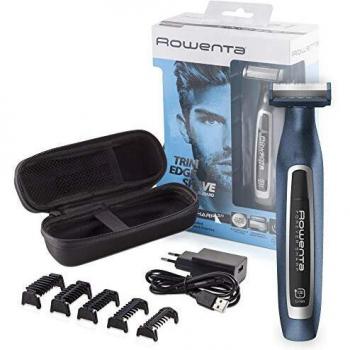 Rowenta Forever Sharp Wet and dry TN6030 - Barbero Híbrido, Cuchillas Acero Inoxidable que no Necesitan Recambio, Accesorios Barba, Perfilado y Recorte, Autonomía 120 min