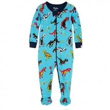 Hatley Organic Cotton Footed Sleepsuit Pelele para Dormir, Azul