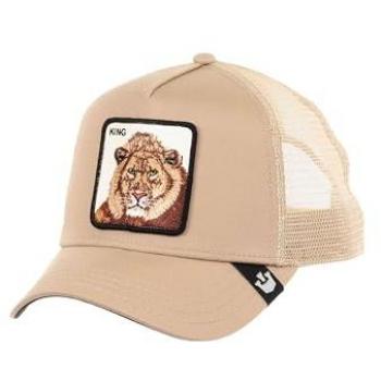 Gorra Trucker Ajustable Hombre Goorin Bros Modelo El Rey León Beige con Parche Delantero