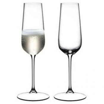 Riedel Grape Set of 2 Crystal Champagne Flutes - Dishwasher Safe - 250 ml