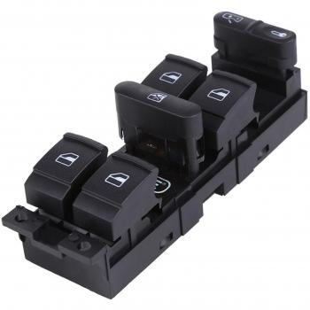 Lucklystar® 1J4 959 857 Master Ventana Interruptor Consola Interruptor Eléctrico de La Ventana Principal para VW Volkswagen Bora 1J 1998-2005, Golf 4 1J 1998-2005, Passat B5/B5.5 1996-2005, Seat Leon 1M 1999-2005, Toledo 1M 1999-2005 1J4 959 857D