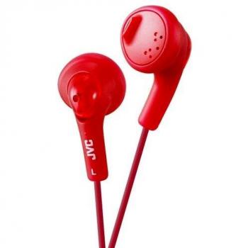 JVC Gumy In-Ear Wired Headphones Earphones Compatible with iPod, iPhone, Samsung - Red