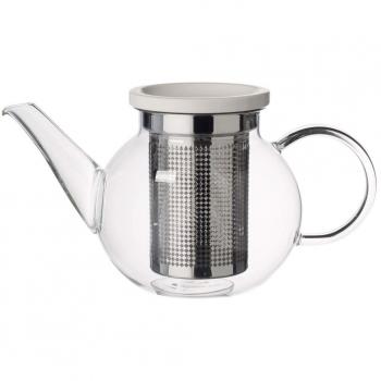Villeroy & Boch Artesano Hot Beverages Tetera S con colador, Borosilikatglas, Blanco, 220 cm