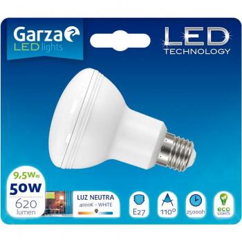 Bombilla Reflectora R63 LED 9.5W E27 Blanco Neutro 110º 620 lúmenes 40K Luz Neutra