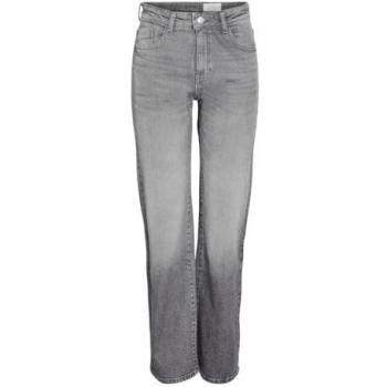 Jeans Anchos Noisy May Yolanda Denim Gris Oscuro 27/32 - 99% Algodón, 1% Elastano
