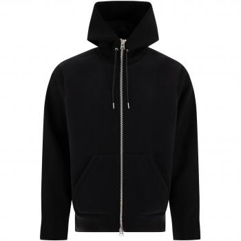 Sacai Men's Hoodie-Style Bomber Jacket in Black, Size 2, Color 03418M001
