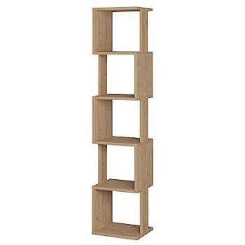 Estantería de Esquina Roble Madera MDP 5 Estantes 35 x 161 x 30 cm