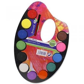 Bismark Paleta Acuarelas 12 Colores con Pincel