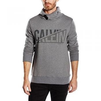 Calvin Klein CK Jeans, Josh Fn Hknit L/S - Jersey para hombre, MID GREY HEATHER 025, Large
