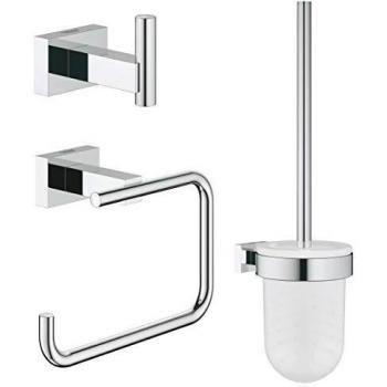 GROHE Essentials Cube Bathroom Accessories Set 3-in-1 Chrome 40757001