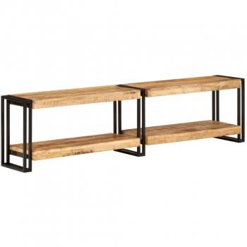 Mueble de TV de madera maciza de mango negro 160x30x40 cm vidaXL