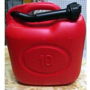TANICHE ROJAS PARA COMBUSTIBLES 10 LT. CON BOQUILLA DE TRASLADO