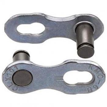 KMC Enlace Rápido Z1eHX Estrecho EPT 3/32 para Cambio Interno - Paquete de 2 piezas - Color Plata