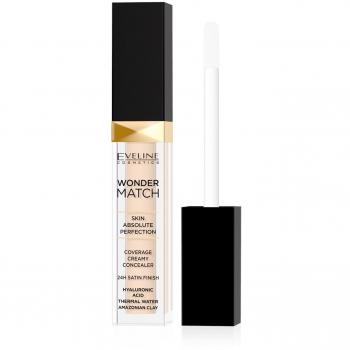 Eveline Cosmetics - Corrector líquido Wonder Match - 01 Light Neutral 7 ml, cubre imperfecciones, cremosa, duración de 24 horas