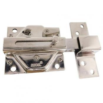 Cerrojo de Seguridad Antirrobo Micel 13300 con Pasador Protector Anti-Bumping, Acero Níquel, Incluye 5 Llaves, Color Plateado, Dimensiones 135 x 74 x 81 mm