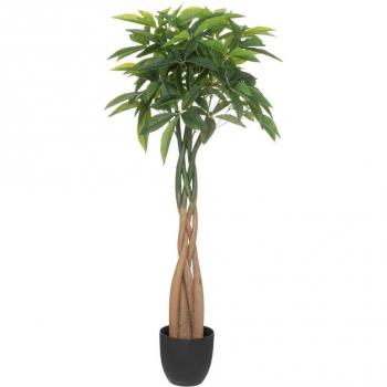 Planta Artificial Bota de Pachira para Interiores - Árbol de Pachira artificial con maceta de cemento, altura 110 cm
