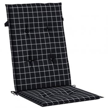 Cojines para sofá de palés 2 unidades tela a cuadros negros, color multicolor, medidas estándar para muebles de jardín