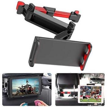 Zommuei Soporte Tablet Coche, Soporte Reposacabezas Asiento Trasero para automóvil Soporte de Montaje Extensible para iPad Air Mini 2 3 4, Pad 2018 Pro 9.7, 10.5, Tableta de 4.6in - 10.6in