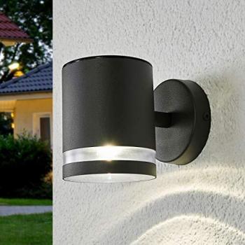 Aplique solar LED de pared exterior Melinda gris