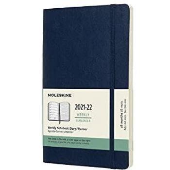 Agenda Semanal 18 Meses Moleskine Grande Tapa Blanda Azul Zafiro