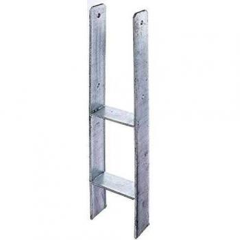 Soporte para poste H 121x600mm acero galvanizado feuerverzinkt 6mm