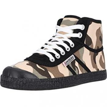 Zapatillas Kawasaki para Mujer K202418 de Lona Camuflaje Marrón (EU 37) - Diseño Plano y Casual con Cordones