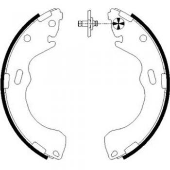 HELLA PAGID 8DB 355 002-661 Brake Shoe Set, Rear Axle