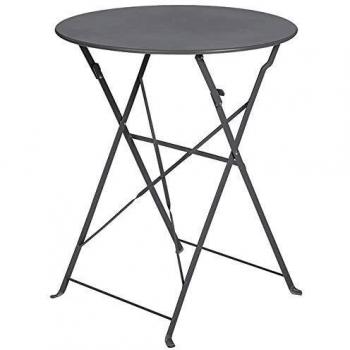 Mesa de Jardín Plegable Capri 2 Plazas Acero Gris Antracita