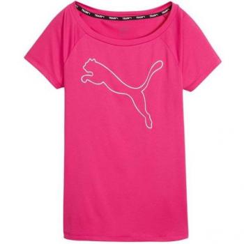 Camiseta de entrenamiento rosa Puma Favourite Jersey Cat para mujer