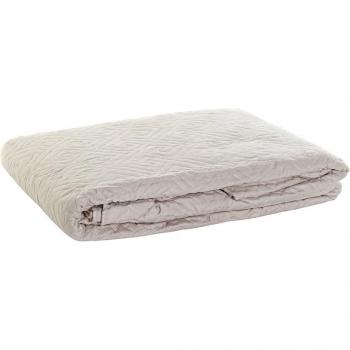 Colcha DKD Home Decor Beige Poliéster Algodón 240x260 cm