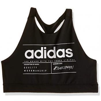 adidas W BB Bra Top Sujetador Deportivo, Mujer, Negro/Blanco, M