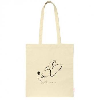 Bolsa Tote Minnie Mouse Beige Natural 38x42 cm, Cómoda y Resistente