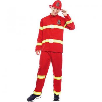 Disfraz de Bombero Rojo y Amarillo para hombre