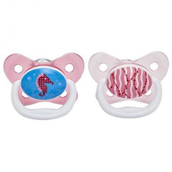 Dr. Brown's Prevent - Pack de dos chupete escudo mariposa, T-3 +12 meses, surtido: colores aleatorios