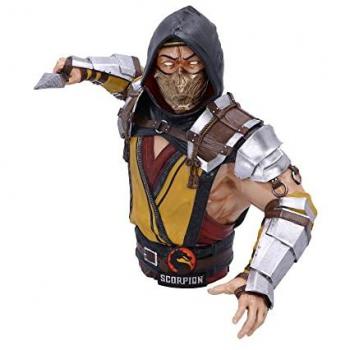 Busto de Escorpión Mortal Kombat 30 cm Oficial Pintado a Mano en Poliresina - Nemesis Now