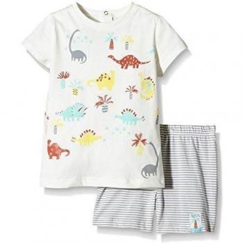 3 Pommes Tropical Dino-Conjunto de lencería Bebé-Niñas    Gris Grey