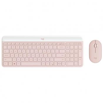Logitech MK470 Slim Wireless Combo Teclado y Ratón Inalámbricos Color Rosa Layout Español