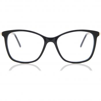 Gafas de sol cuadradas completas de plástico negro para mujer - SmartBuy Collection
