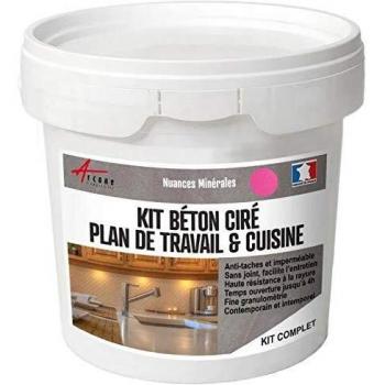 KIT DE HORMIGÓN PULIDO PARA COCINA Y ENCIMERA - Pitaya Rosa - 2 m² (en 2 capas) - ARCANE INDUSTRIES
