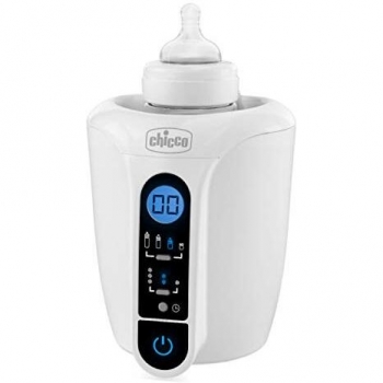 Chicco Calienta Biberones y Alimentos para Bebés Digital con 12 Programas, Función de Descongelación y Temporizador, Blanco